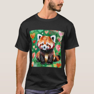 Valentine's Day Love Heart Red Panda Girlfriend Fi T-Shirt