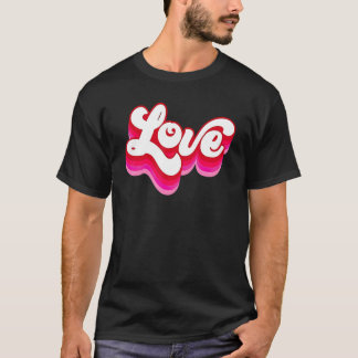 Valentines Day Love Heart Retro Groovy Couple Matc T-Shirt