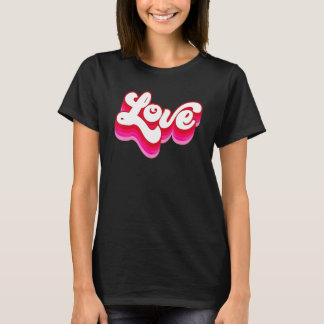 Valentines Day Love Heart Retro Groovy Couple Matc T-Shirt