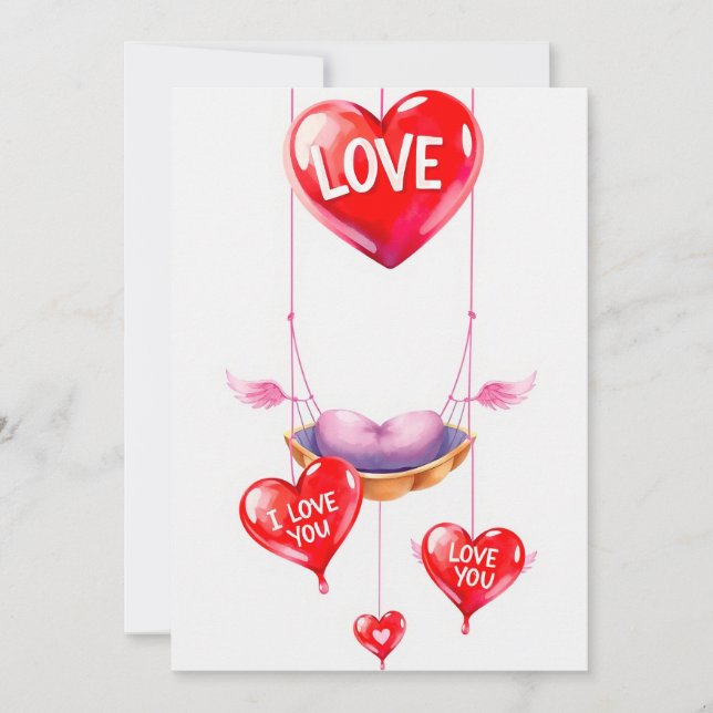 Valentine's Day Love & Hearts Collection ❤️  Holiday Card (Front)