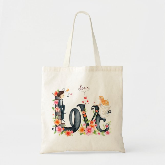 Valentine's Day Love & Hearts Collection ❤️ Tote Bag (Front)