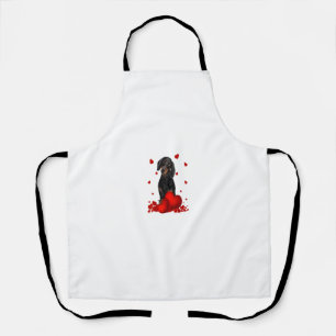 Valentines Day Love Hearts Dachshund Dog Puppy Lov Apron