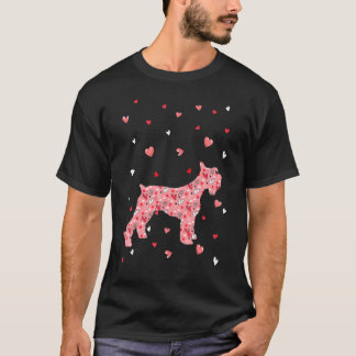 Valentines Day Love Hearts Schnauzer Dog Puppy Lov T-Shirt