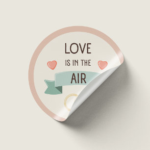 Valentines day - Love is in the air Classic Round Sticker