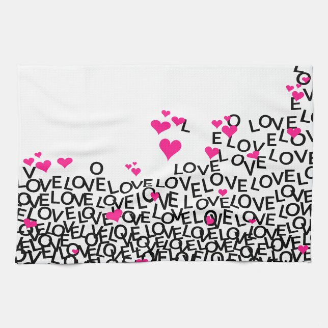 Valentine's Day Love Kitchen Towel (Horizontal)