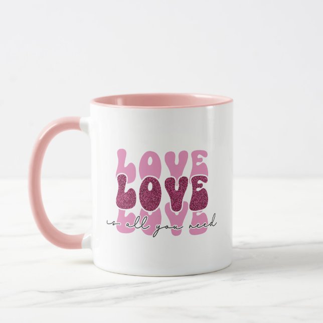 Valentine's Day "Love Love Love" Mug (Left)