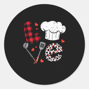 Valentines Day Love Lunch Lady Life School Cafeter Classic Round Sticker