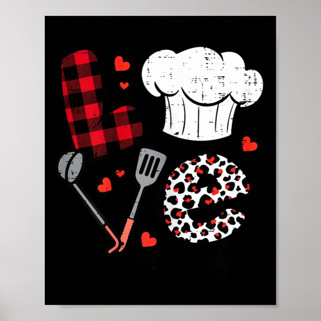 Valentines Day Love Lunch Lady Life School Cafeter Poster (Front)