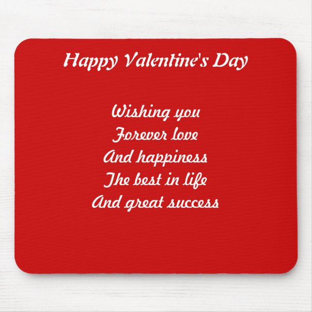 Valentine's day love mouse mat (Front)