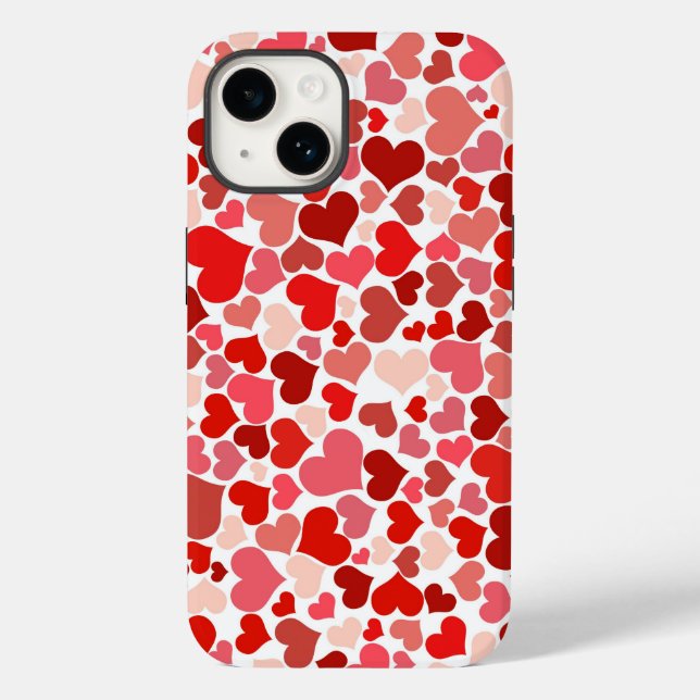 Valentines Day Love Red Hearts Case-Mate iPhone Case (Back)