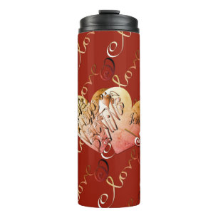 Valentine's Day Love Red Thermal Tumbler