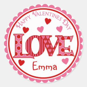 Valentines Day LOVE Stickers