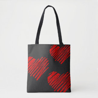 Valentines Day, Love Tote, Red Heart Bag