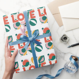 valentine's day love wrapping paper
