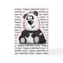 Valentine's Day Love you Bear-y Much Cartoon Panda