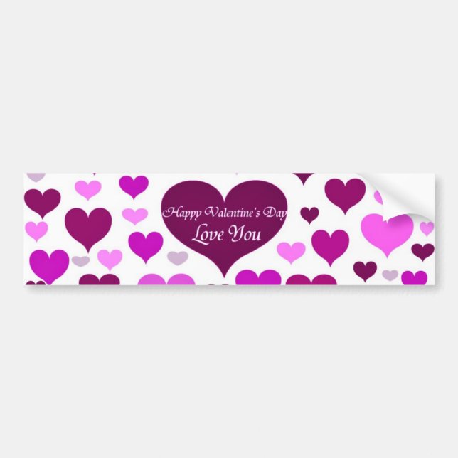 Valentine's Day,Love You_ Bumper Sticker (Front)