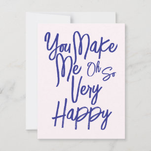 Valentine's Day Love You Make Me Happy Card. Postcard