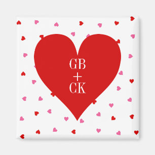 Valentine's Day Lover's Initials Magnets