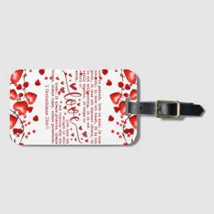 Valentine's day luggage tag