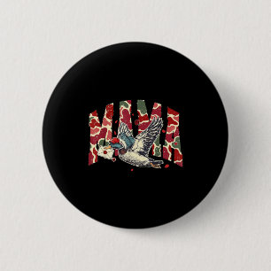 Valentines Day Mallard Camo Mama Duck Hunting Wome 6 Cm Round Badge