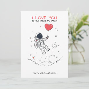 Valentine's Day Map - "Love You to the Moon" Holiday Card