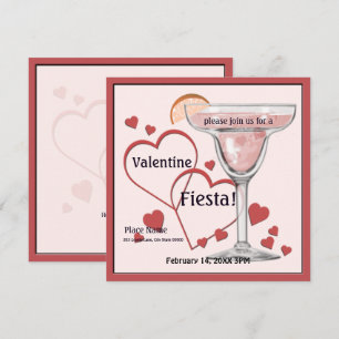 Valentine's Day Margarita Fiesta Party Invitation