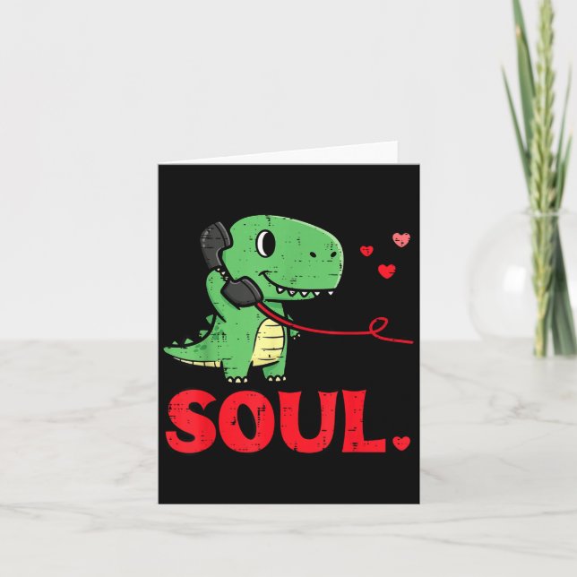 Valentines Day Matching Soulmates Soul Dino Trex C Card (Front)