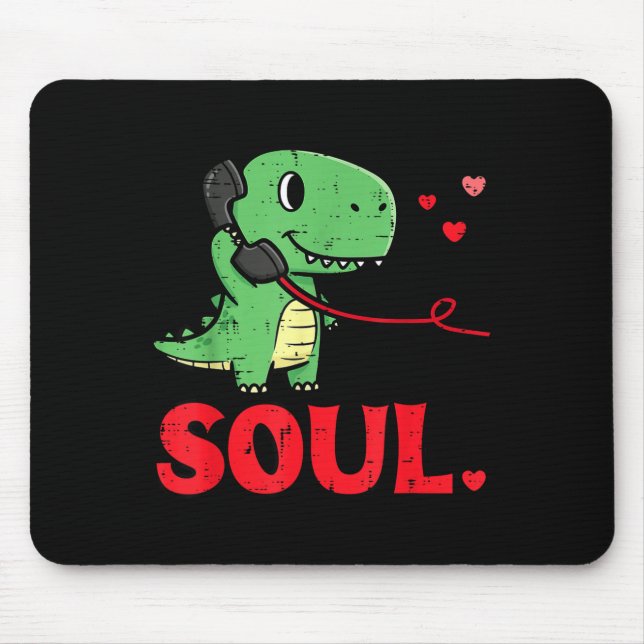 Valentines Day Matching Soulmates Soul Dino Trex C Mouse Mat (Front)