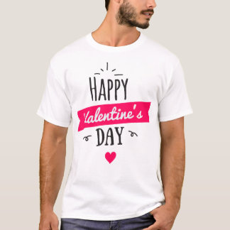 Valentine's Day men white T-shirt