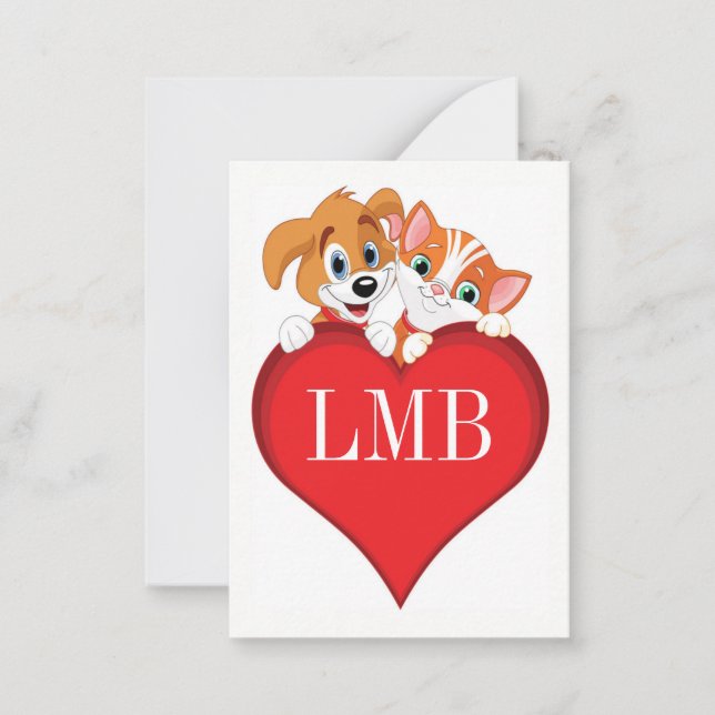 Valentine's Day Mini Cards on Business Cards (Front)