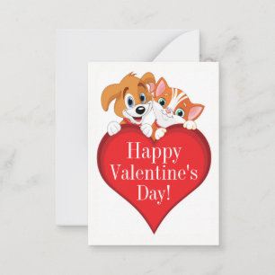Valentine's Day Mini Cards on Business Cards