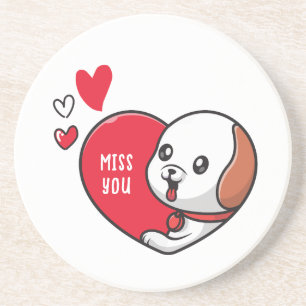 Valentine's Day, Miss you Coaster