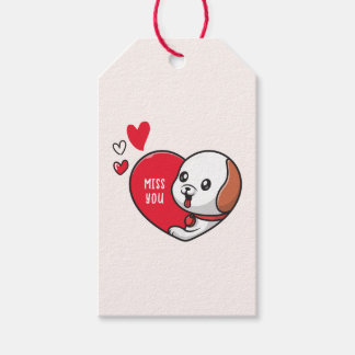 Valentine's Day, Miss you Gift Tags