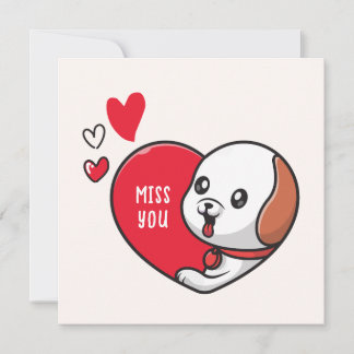 Valentine's Day, Miss you Invitation