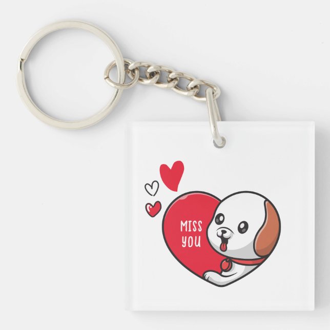 Valentine's Day, Miss you Key Ring (Front)