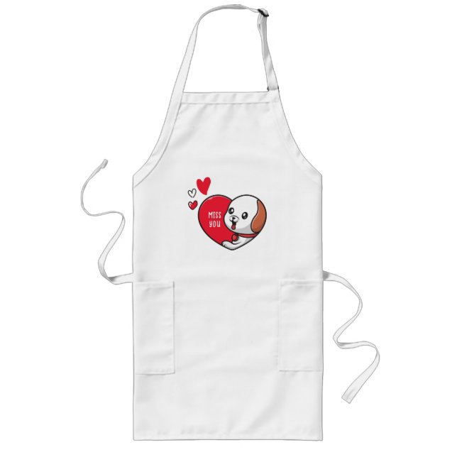 Valentine's Day, Miss you Long Apron (Front)