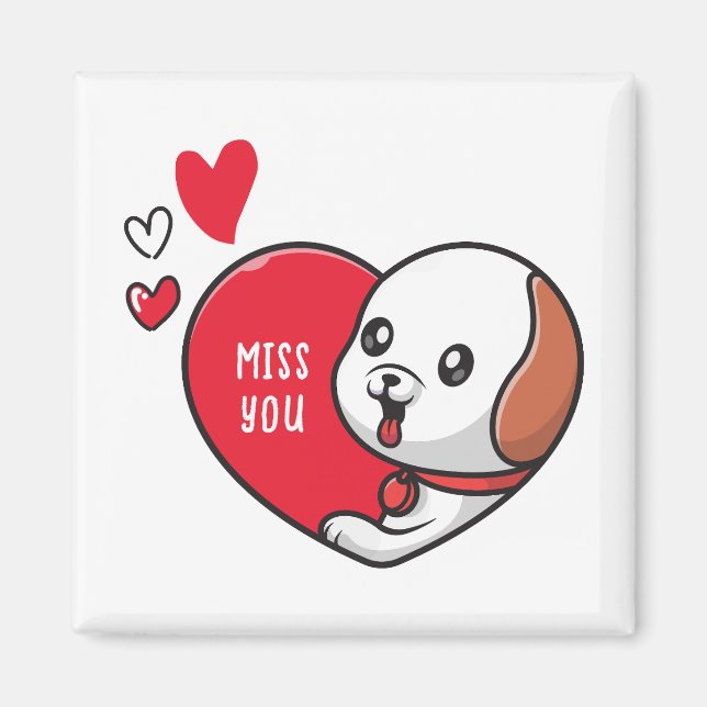 Valentine's Day, Miss you Magnet (Front)