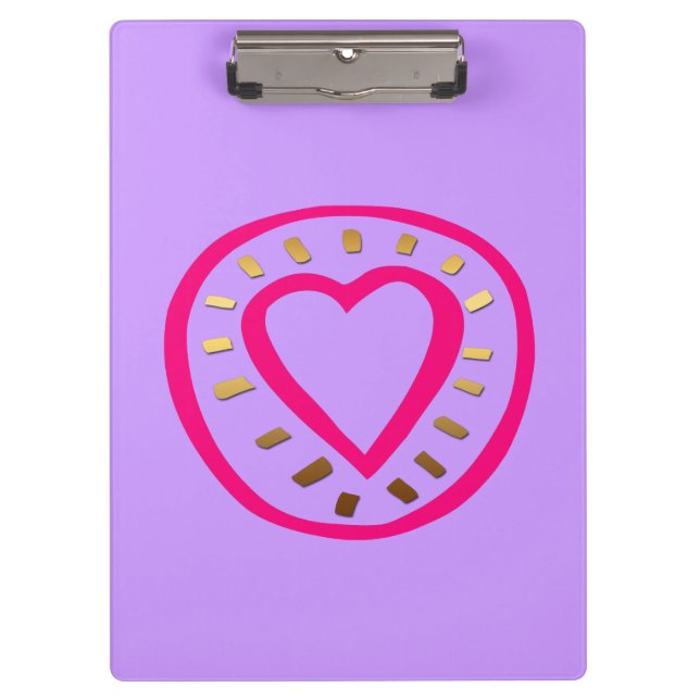 Valentine's Day - Modern Heart 2 Clipboard (Front)