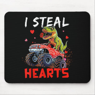 Valentines Day Monster Truck Trex Boy Toddler I St Mouse Mat