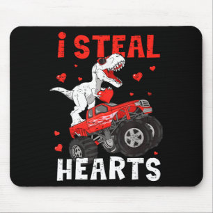 Valentines Day Monster Truck Trex Boy Toddler I St Mouse Mat