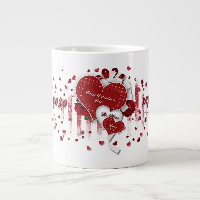 Valentine's Day Mug - Hearts XOXO (Front)