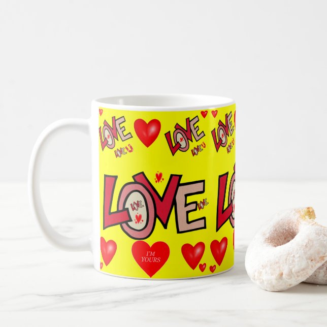 Valentine's Day Mug Mugs (With Donut)