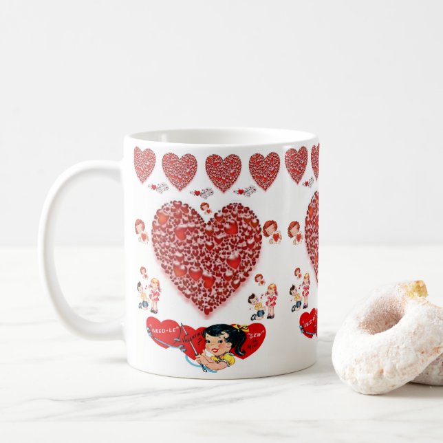 Valentine's Day Mug Mugs (With Donut)