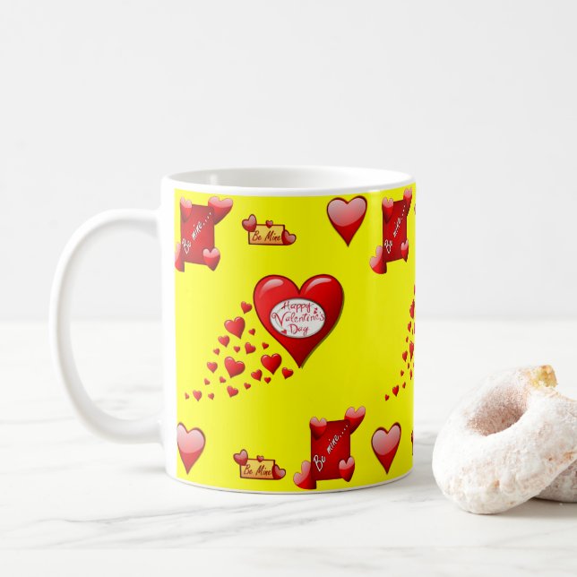 Valentine's Day Mug Mugs (With Donut)