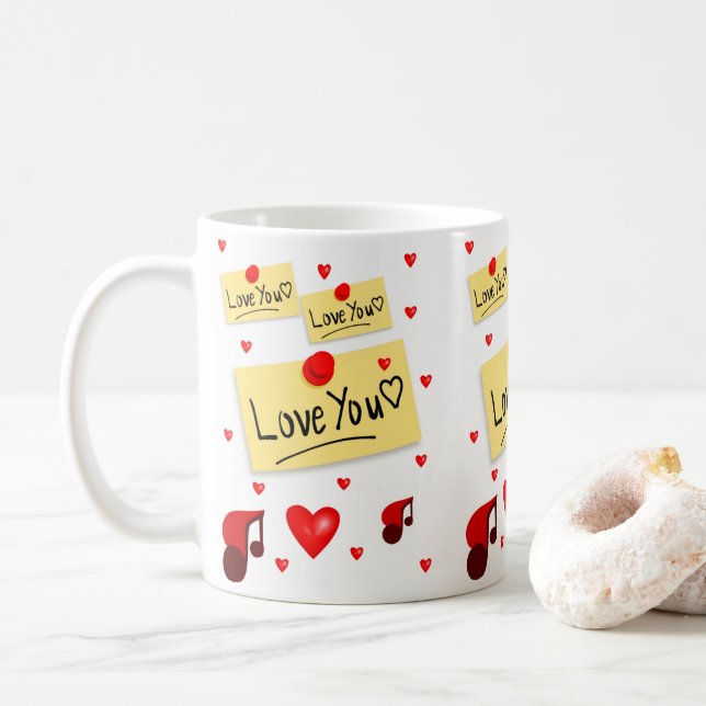 Valentine's Day Mug Mugs (With Donut)