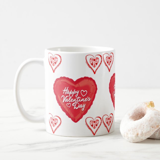 Valentine's Day Mug Mugs (With Donut)