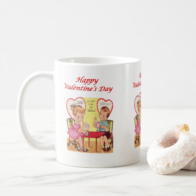Valentine's Day Mug Mugs (With Donut)