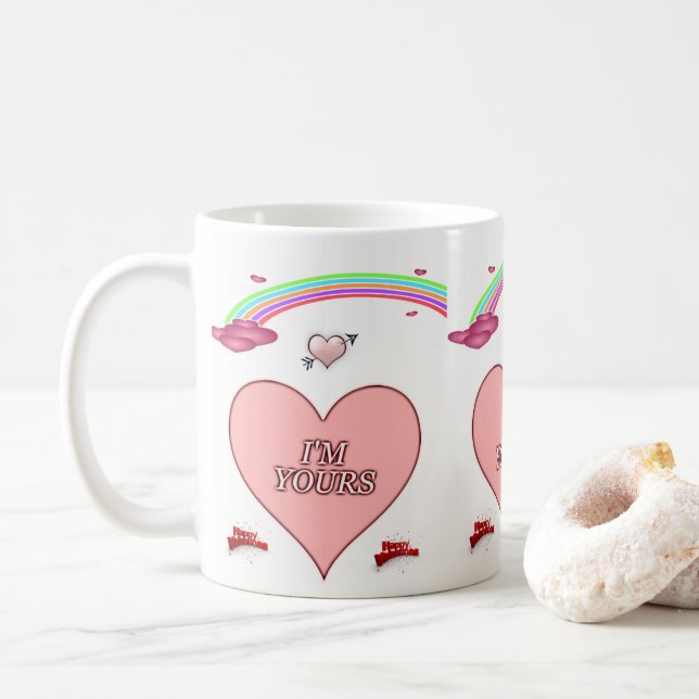 Valentine's Day Mug Mugs (With Donut)