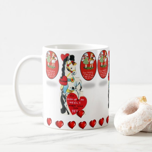 Valentine's Day Mug Mugs (With Donut)