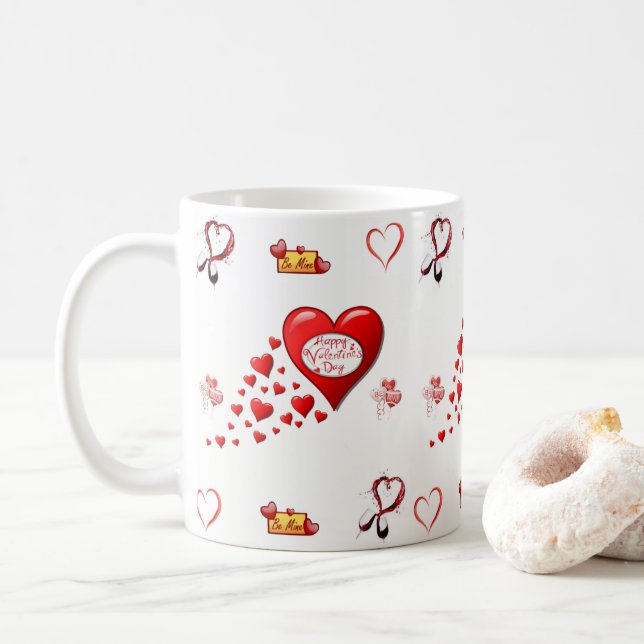 Valentine's Day Mug Mugs (With Donut)